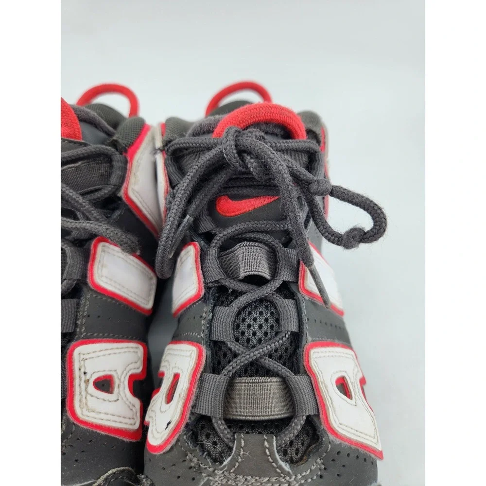 Nike Air More Uptempo Youth 2.5Y Black White Red DH9723-200 Basketball Shoes